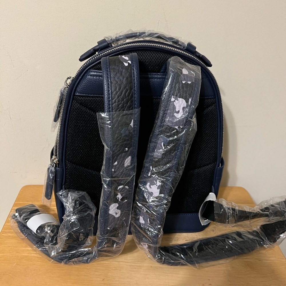 MCM Dark Blue/Camel Backpack - Picture 2 of 9